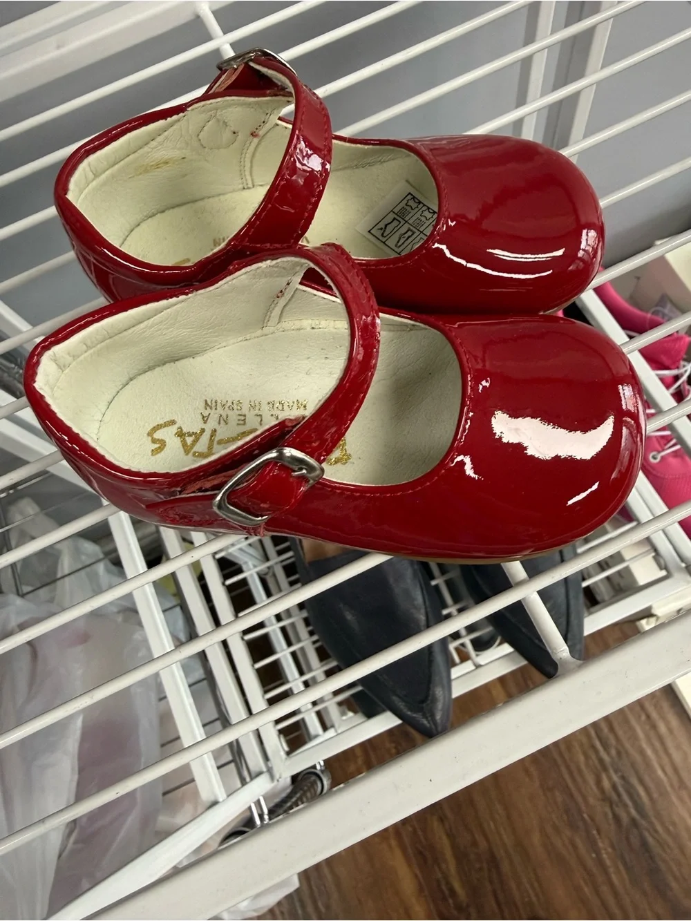 Baby Shoes-Glossy Red Patent Mary Jane Brand New No Box. Made in Spain